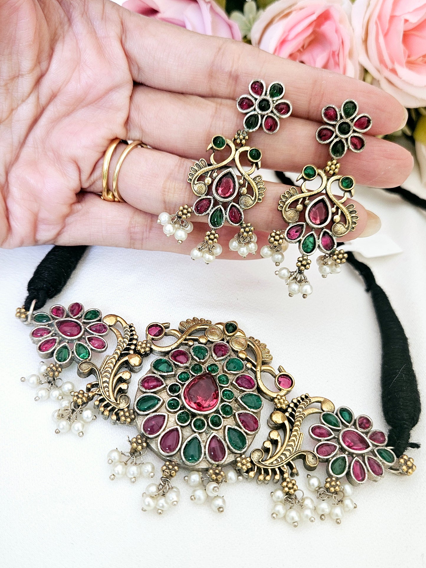 Silver Replica Choker Set