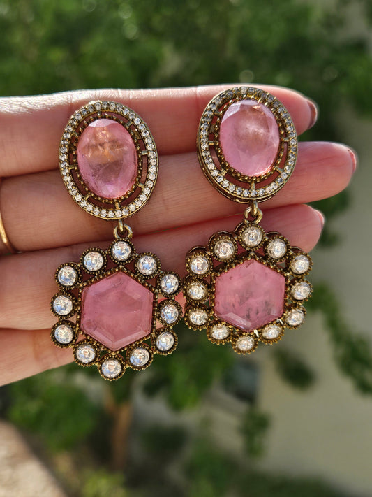 Noor Doublet Stone Earrings