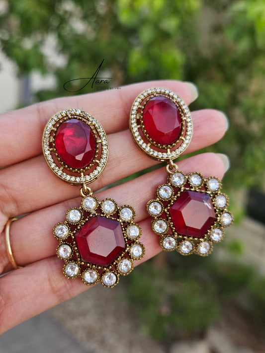 Noor Doublet Stone Earrings