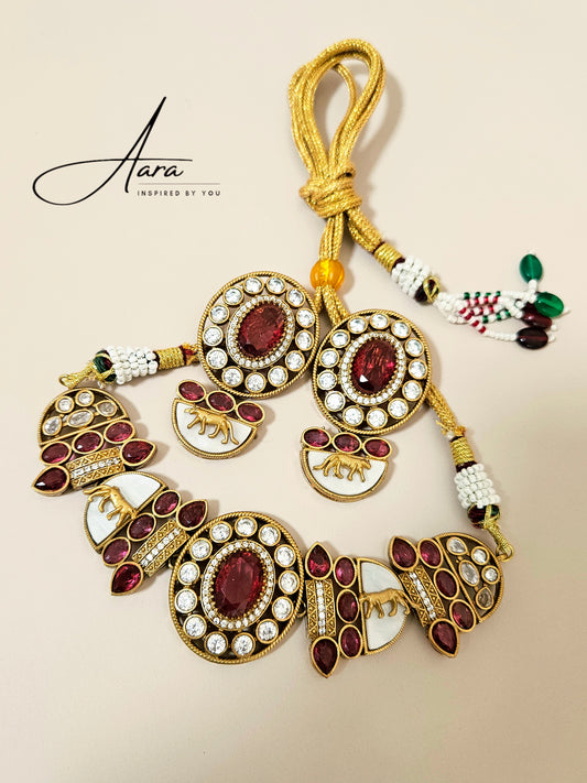Sabhya Inspired Indowestern Choker Set