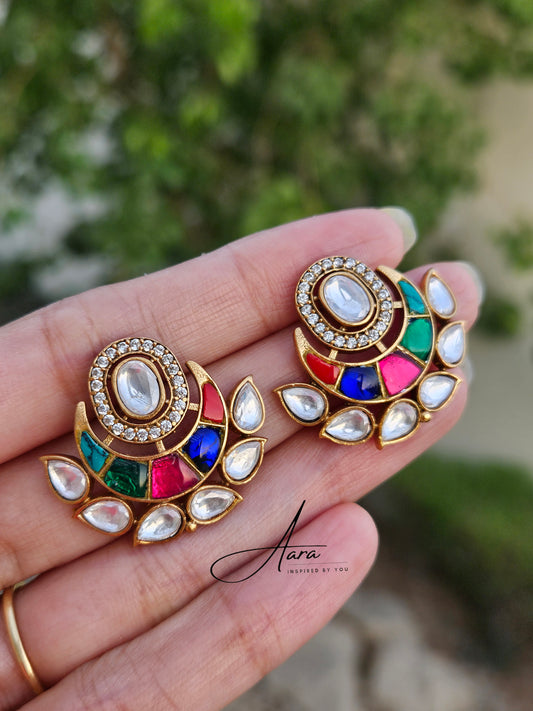 Premium Jadau Kundan Studs Earrings