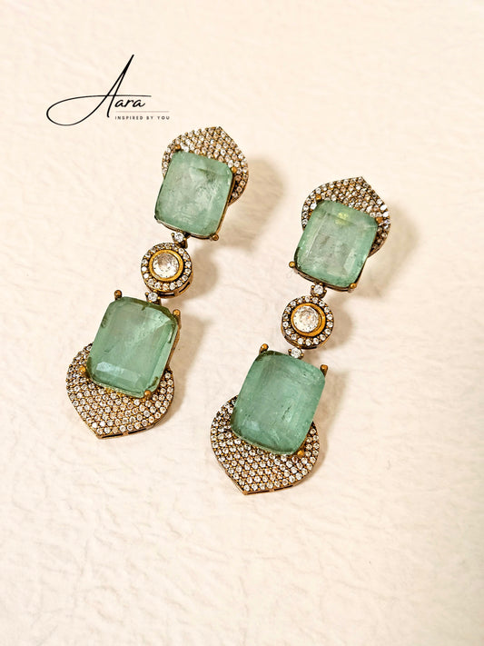 Doublet Stone Indowestern Earrings Danglers