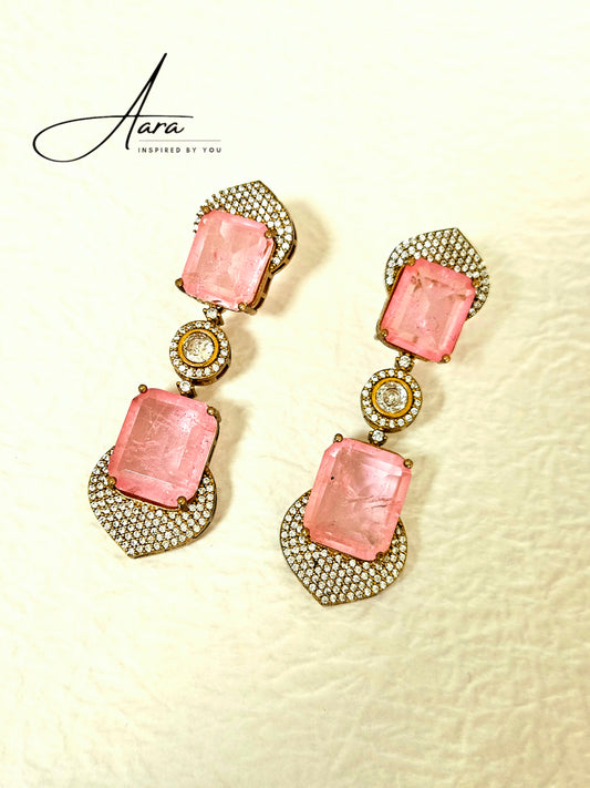 Doublet Stone Indowestern Earrings Danglers