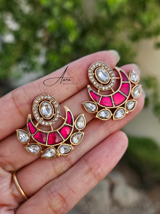 Premium Jadau Kundan Studs Earrings